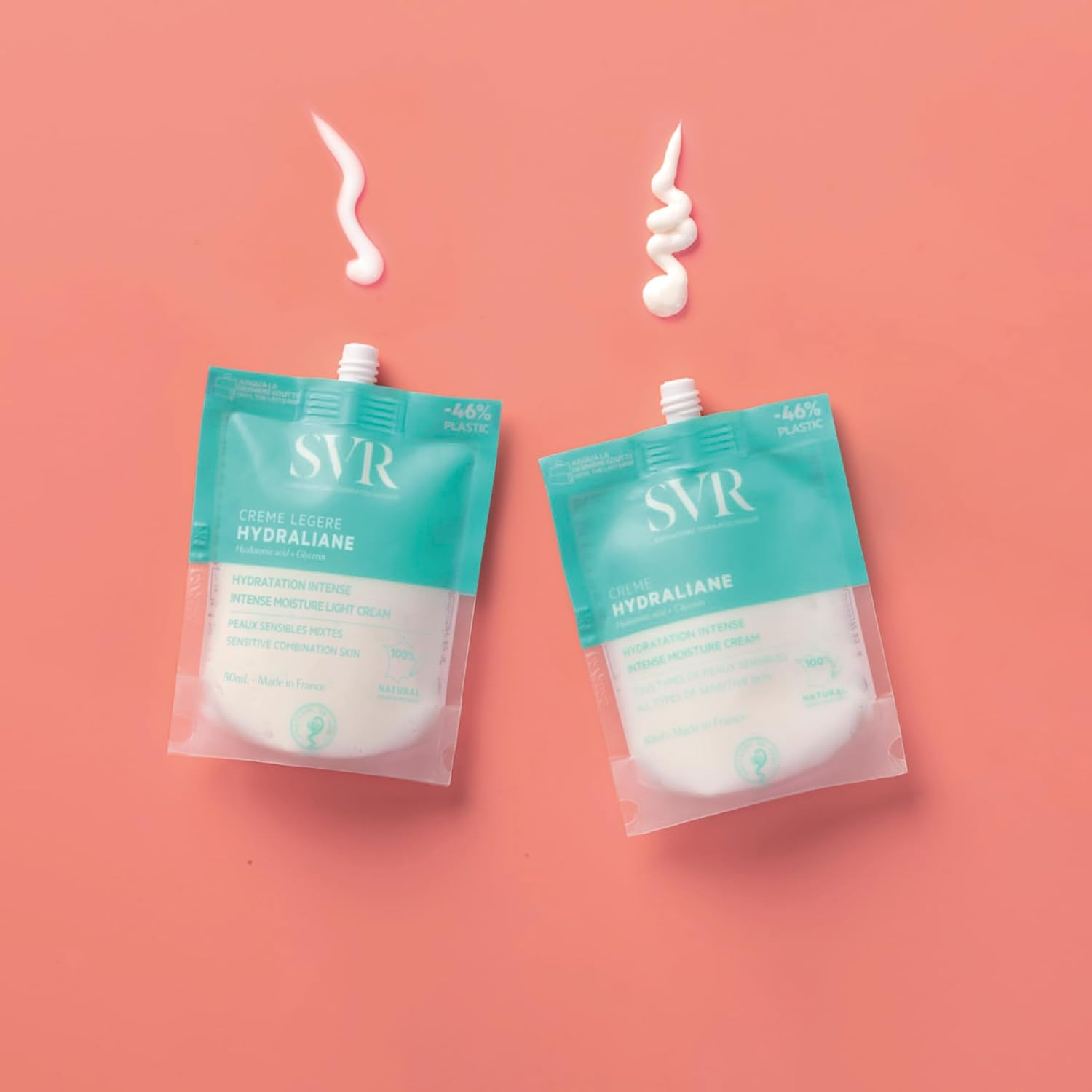 SVR Hydraliane Light Hydrating Face Cream - Moisturizer for Sensitive Skin | 72% Hydration Boost with Hyaluronic Acid, 1.7 fl. oz.