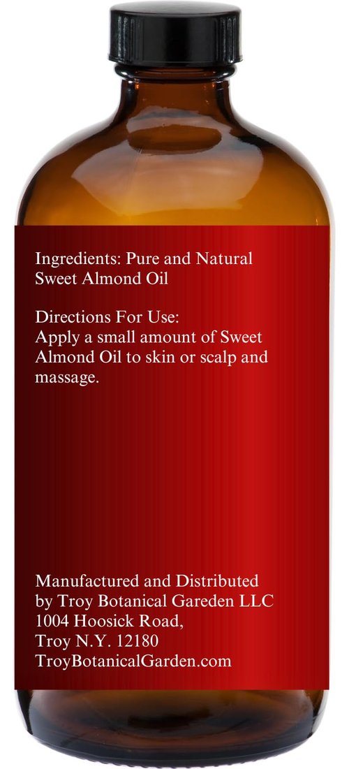 Essentially KateS Sweet Almond Oil 16 fl oz (Glass Bottle)- 100% Pure and Natural, Hexane Free - Skin, Hair, Body - Massage Oil