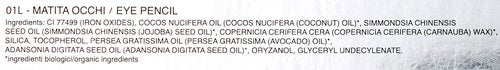 PuroBIO Certified ORGANIC High-pigmented and Long-Lasting Extra Black Eyeliner. Made with Coconut, Jojoba, Avocado, Baobab Oil, Vitamin E. ORGANIC.VEGAN. CRUELTY-FREE.NICKEL TESTED, MADE IN ITALY