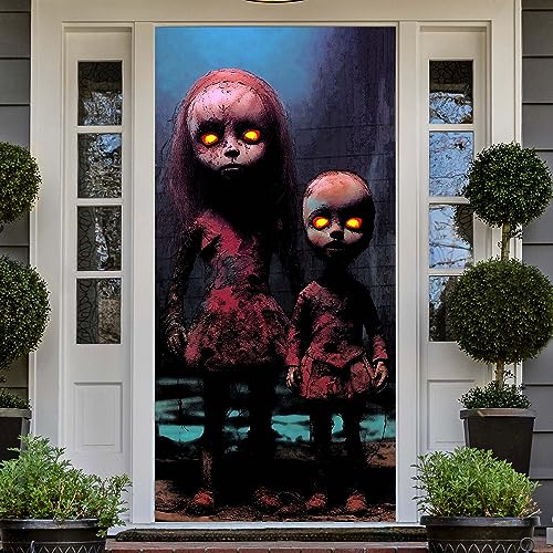 Halloween Horror Banner Backdrop - Creepy Trick or Treat Decor for Parties