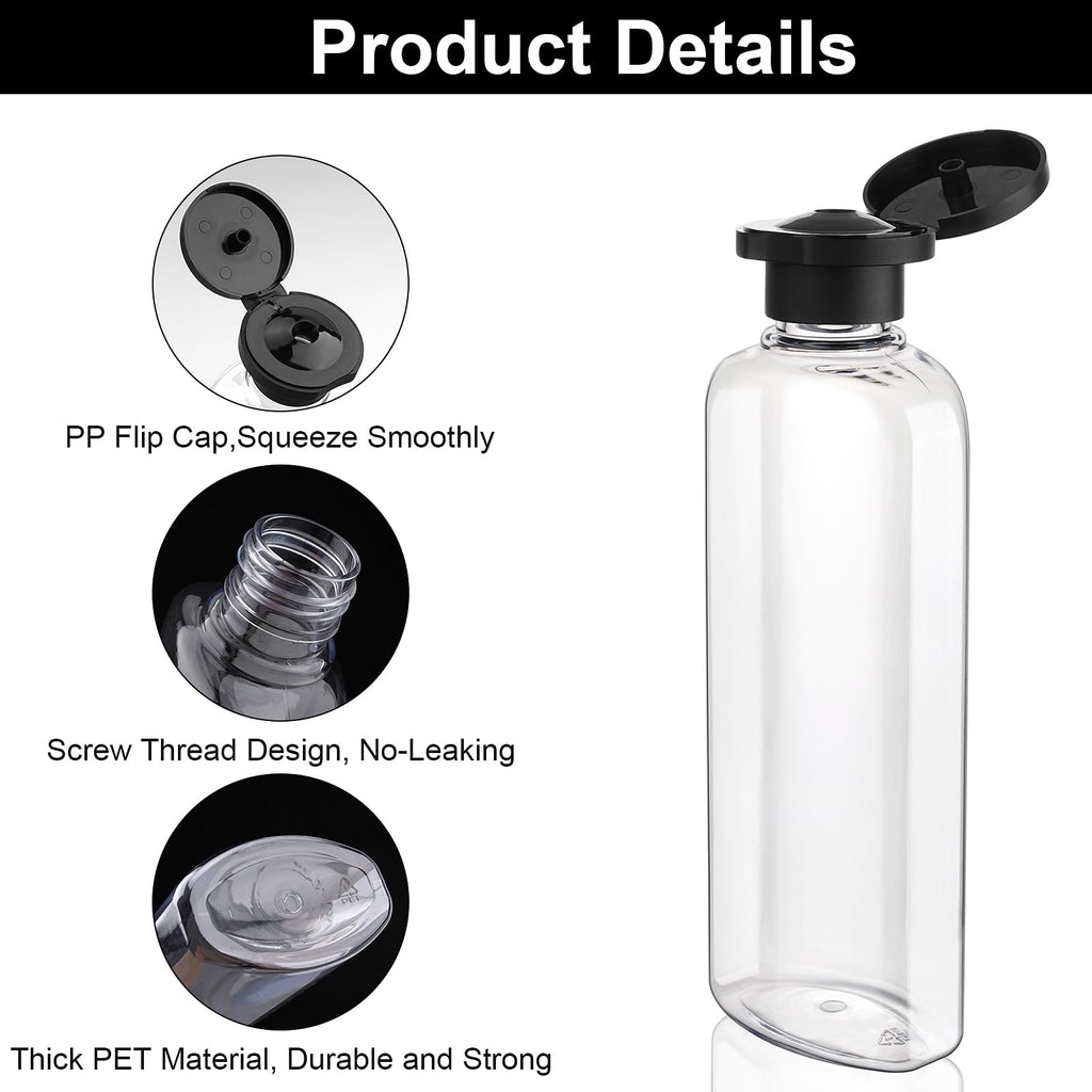 Wowang Travel Shampoo and Conditioner Bottles 7.7oz 9 Pack Leak Proof Squeeze Bottles with Flip Cap Refillable Containers Plastic Travel Bottle for Toiletries for Lotion Shampoo Conditioner