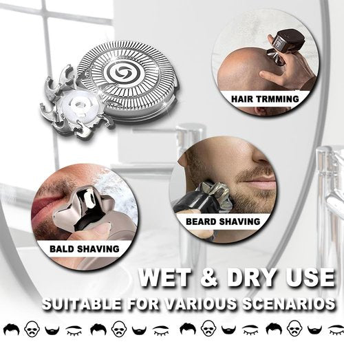 16 PACKS Head Shaver Replacement Heads Compatible with Skull Shaver Pitbull Gold PRO, Pitbull Silver PRO, Palm, Pitbull Platinum PRO, Sk-ull Shaver Pitbull Gold PRO Shaver Replacement Blade