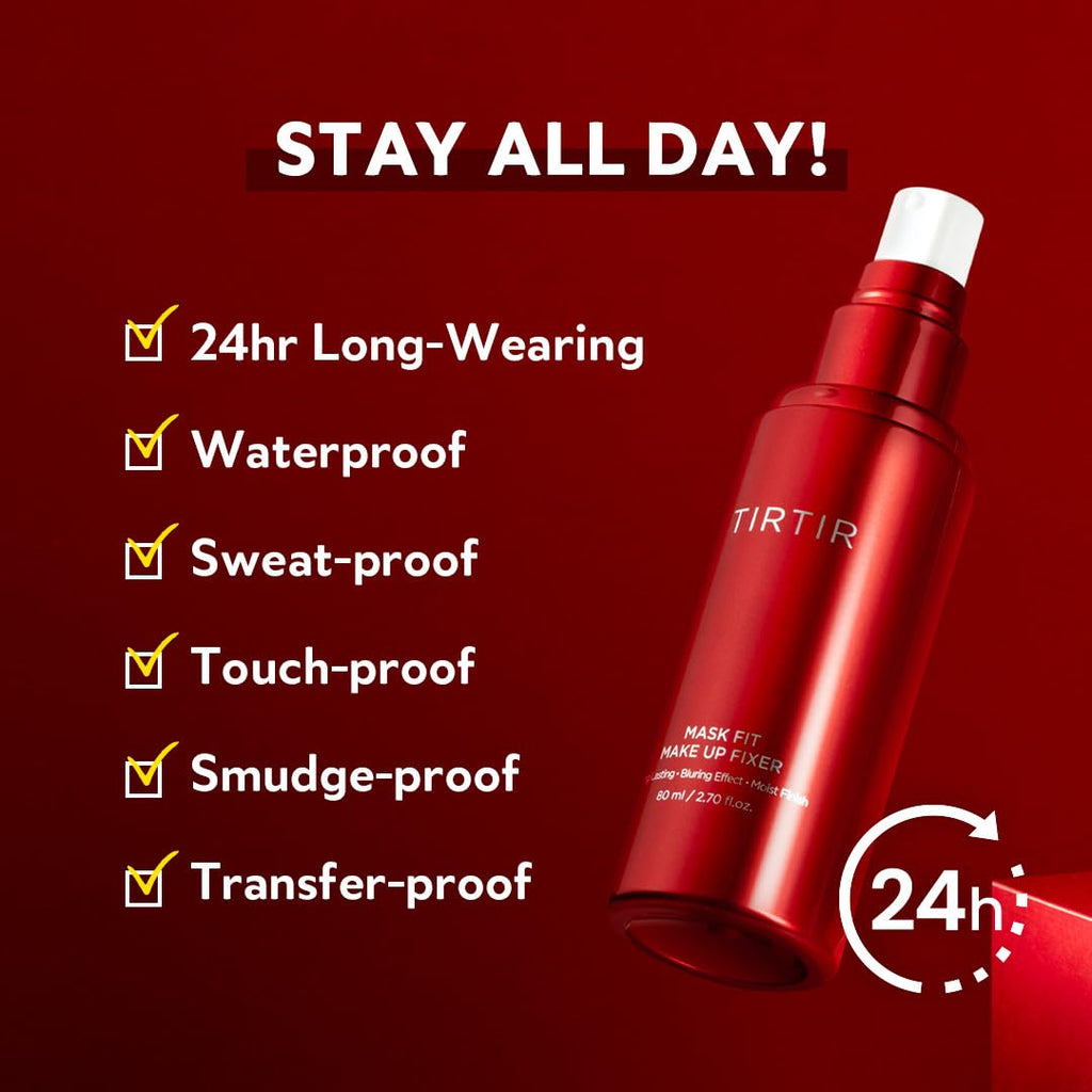 TIRTIR Makeup Setting Spray - 24H Transfer-Resistant, Lightweight & Non-Greasy | 2.7 Fl Oz