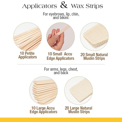 GiGi Wax Warmer Hair Removal Kit – Professional Waxing Kit Women with Hard Wax, Pre & Post Applicators for Face, Body, Arms, and Legs, At-Home & Salon Use