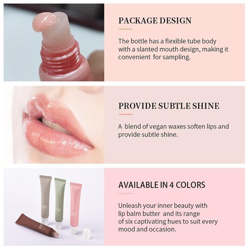 Skiennix Butter Lip Balm - Nourishing Lip Tint with High Shine | Hydrating Natural Ingredients, 0.5oz