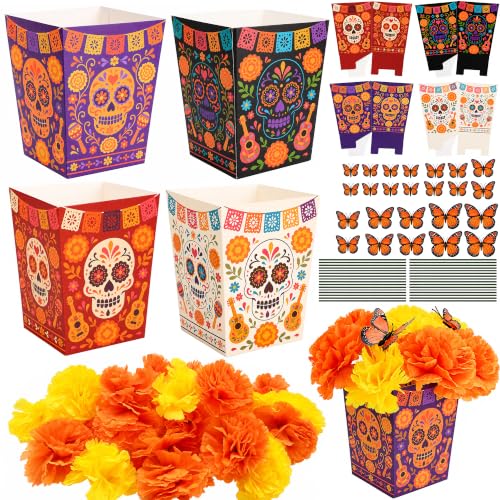 Day of the Dead Fiesta Centerpiece Set - Sugar Skull & Marigold Decor