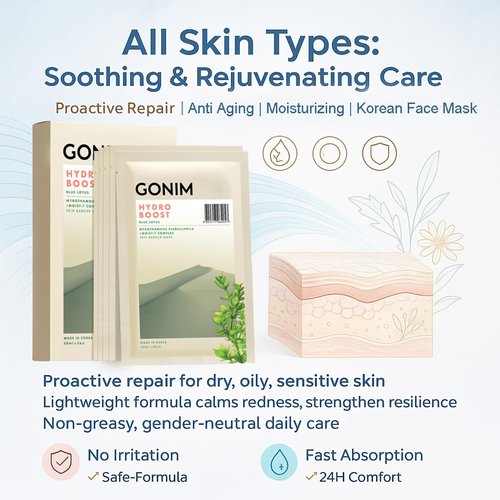 GONIM Face Mask Korean Skin Care with Hyaluronic Acid Serum, Vitamin C, Collagen Activation-Hydrating Face Masks Skincare, Anti Aging & Moisturizing Sheet Mask for All Skin Korean Face Mask 30mlx15pcs