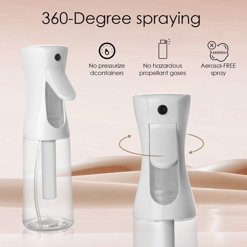 Joe zlvy Empty Spray Bottle for Hair 6.76 Oz/200ml（2pcs）, Continuous Spray Bottle Fine Mist Sprayer, Suitable for hairstyles, cleaning, plants, pets, and hairdressers