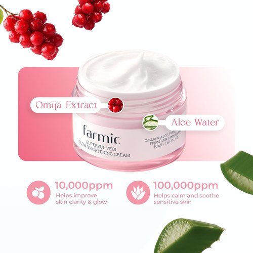 Superful Vegi Glow Cream - Deep-Absorbing Hydrating Facial Cream for Dry & Sensitive Skin (1.69 fl oz)