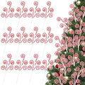 Candy Cane Christmas Tree Picks - Red & White 16-Inch Set of 12 - Holiday Decor