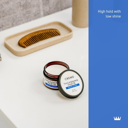 Cremo Hair Thickening Paste for Men - Premium Barber-Grade Styling Paste, High Hold, 4 Oz