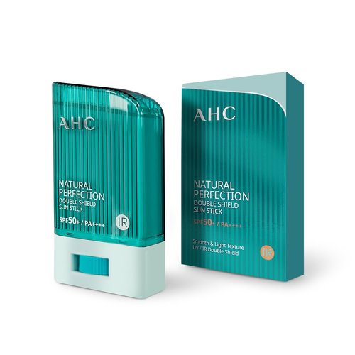 gadi place AHC Natural Perfection Double Shield Sunstick 22g / 0.78 Oz (Green) SPF50+ PA++++ | UV Protection Sunscreen Sun for Face and Body stick Korean K-Beauty, 22.0 grams, 1