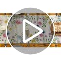 13x90 Inch Floral Table Runner Beige Eucalyptus Lavender Summer Dining Decor