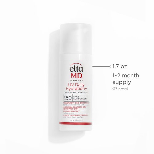 EltaMD UV Daily Hydration+ SPF 50, Dermatologist Trusted Lightweight Hybrid Sunscreen Providing Advanced Sun Protection and Corrective Skin Hydration.