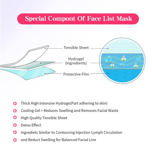 Skiennix V Shape Face Mask - Firming Double V Line Lifting Facial Mask for Men & Women | 6 Pieces