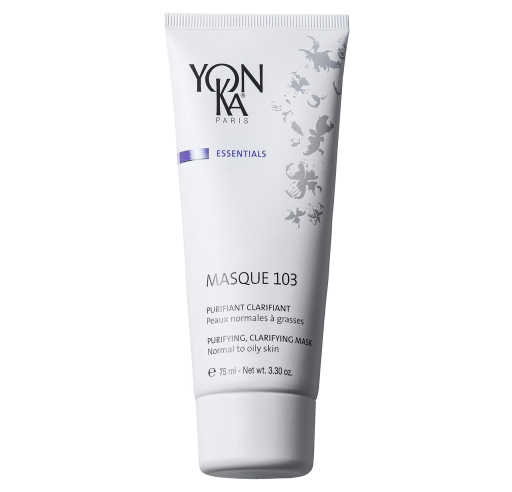 Yon-Ka Gel Nettoyant Facial Cleanser & Masque 103 Set - Gentle Foaming Face Wash & Detoxifying Clay Mask for Oily Skin | 6.76 fl oz & 3.30 oz