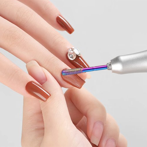 Homeet Pack of 30 Nail Drill Bits Colourful Diamond Professional Nail Cutter Attachments Removal Gel Acrylic Cuticle Tungsten Carbide Nail Drill for Manicure Pedicure
