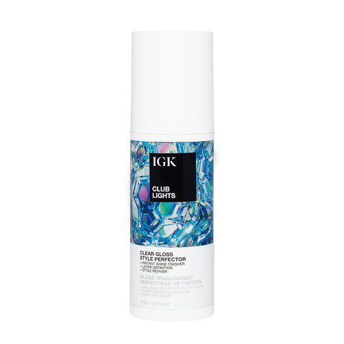 IGK Club Lights Clear Gloss - Instant Shine Style Perfector & Reviver, 2.5 Fl Oz