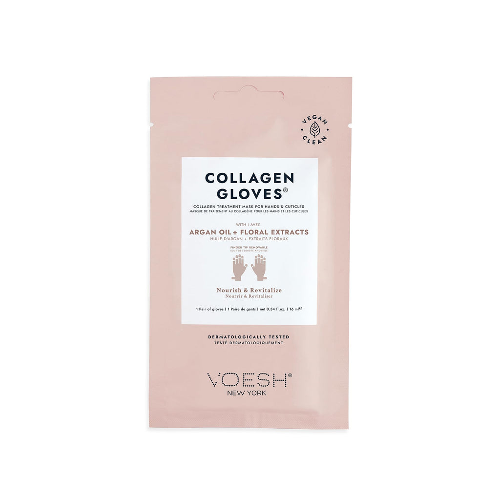 Voesh Collagen Gloves and Socks- Argan Oil, Collagen Infused, 4 Pack, 2 Pack of Gloves, 2 Pack of Socks, At Home Spa, Body Care, Nourishing, K-Beauty Hydrating Korean Skincare