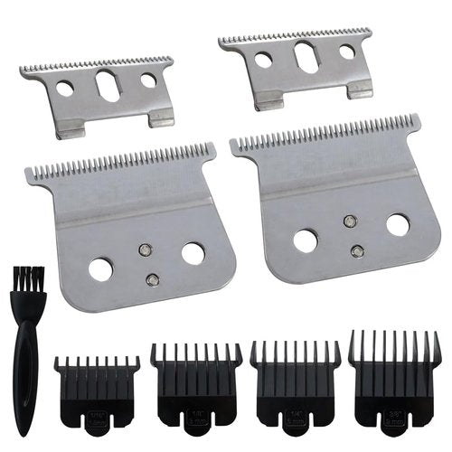 Andis T Liner Clipper Blades - Durable Replacement 2-Pack for GTX GTO & Blackouts | Silver
