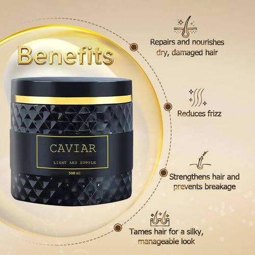 Caviar Bloom Hair Mask - Deep Repair Treatment with Caviar Extract | Intense Moisture for Dry, Damaged Hair (16.9 fl. oz.)