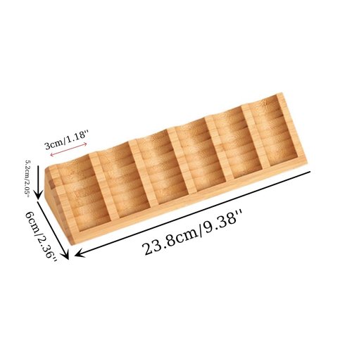 HAN SHENG 2 Pcs 6 Grids Wooden Essential Oil Storage Racks Organizer Bottles Display Stand Holder Drawer for Tabletop Perfume Rack
