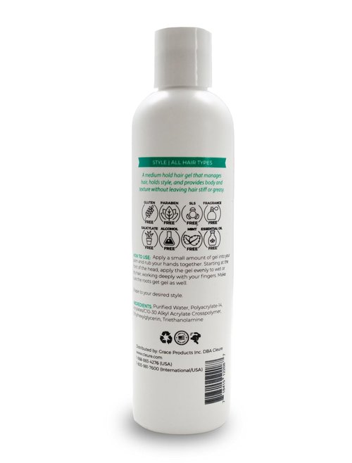 Cleure Hair Styling Gel - Hypoallergenic & Fragrance-Free Edge Control for Frizz Taming (8 fl oz)
