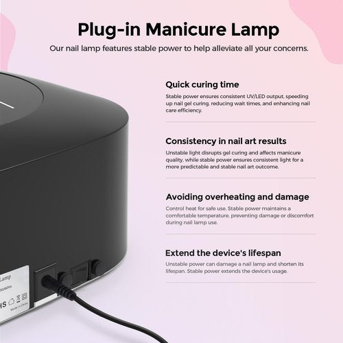 Lavinda UV LED Nail Lamp, 54W UV Nail Light for Gel Polish Acrylic , Professional Gel Lamp with Auto Sensor Fast Curing Nails Dryer 4 Timer Settings Art Tools for Salon Home Use