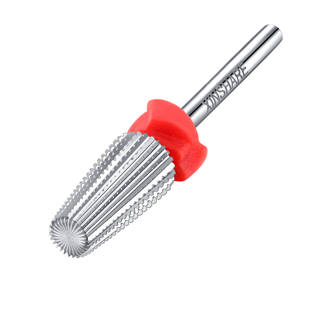 Xinshare Nail Drill Bit Carbide 5 in 1 Multi-function Manicure Drill Bit 2 Way Rotate Use for Both Left and Right Handed, Fast Remove Acrylic or Hard Gel, Nail Drill Machine,Fine