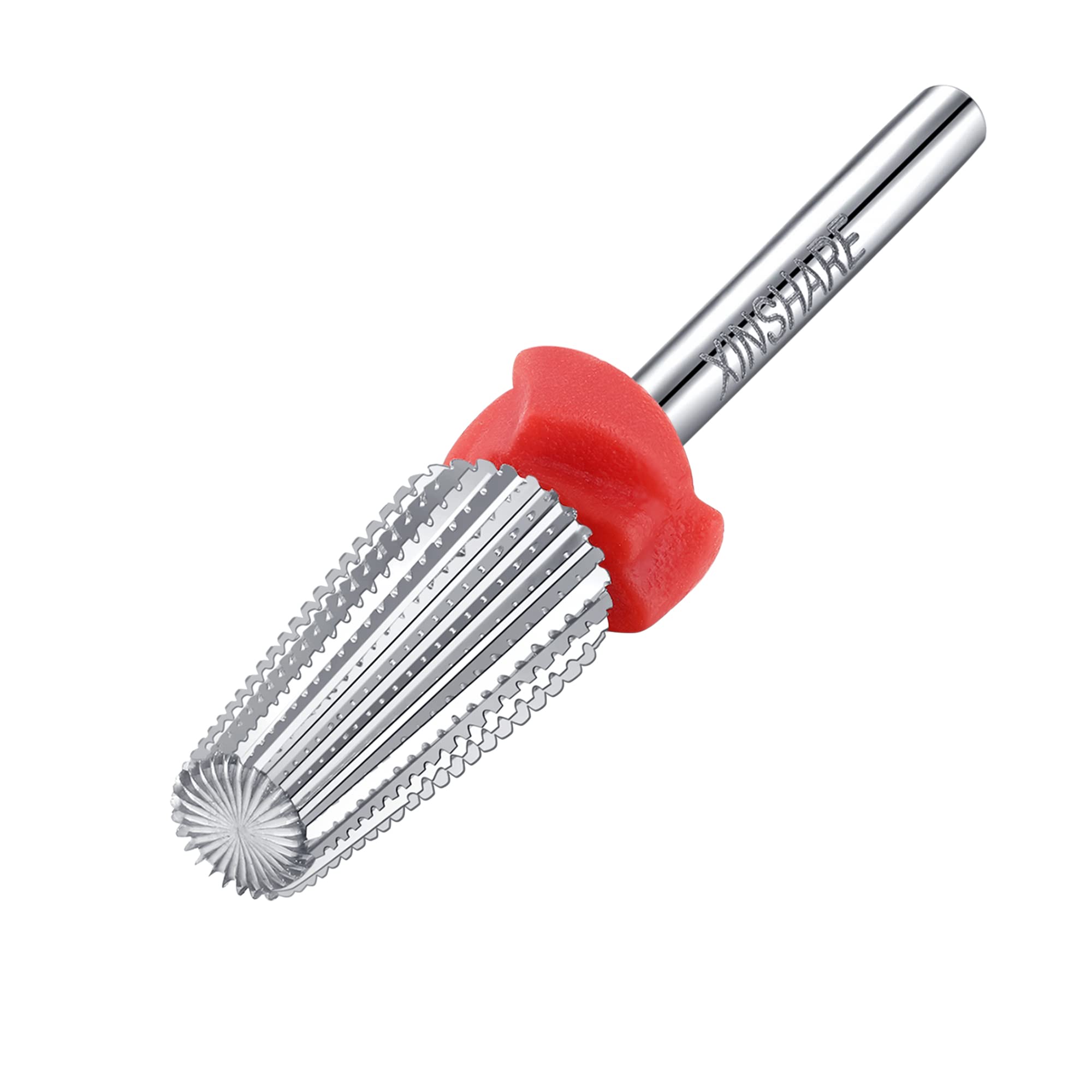 Xinshare Nail Drill Bit Carbide 5 in 1 Multi-function Manicure Drill Bit 2 Way Rotate Use for Both Left and Right Handed, Fast Remove Acrylic or Hard Gel, Nail Drill Machine,Fine