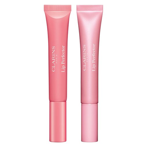 Clarins Lip Perfector Bundle - 01 Rose Shimmer & 21 Soft Pink | Sheer Finish Lip Gloss | Nourishing & Hydrating Formula