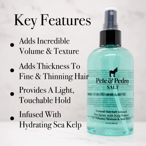 Pete & Pedro SALT - Natural Sea Salt Spray for Hair | Adds Volume, Texture & Thickness | 2.0 oz.