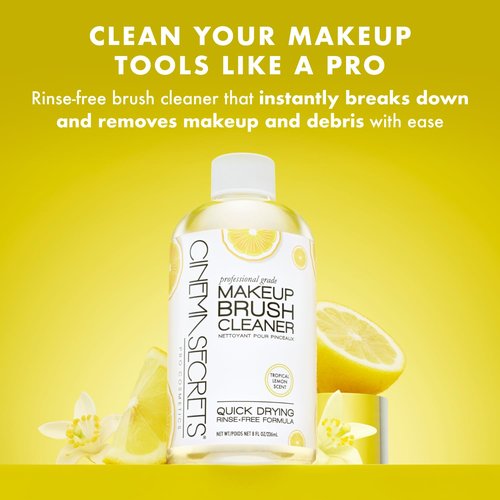 Cinema Secrets Makeup Brush Cleaner - Professional Formula for Deep Cleaning | 8oz Size