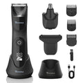 TEENOVA Electric Body Hair Trimmer Shaver - 3 in 1 Pubic Trimmer for Men - Bikini Trimmer for Women - No Nick Groin Ball Razor with Ceramic Blade Head, Wireless Dock Charging