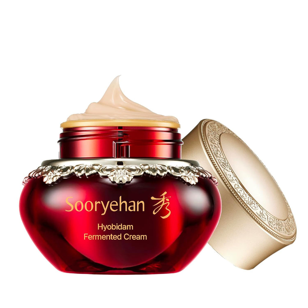 Sooryehan Hyobidam Fermented Cream - Korean Facial Moisturizer with Wild Ginseng | 1.7fl oz Wrinkle & Night Cream for Women