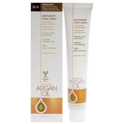 One N' Only Permanent Hair Color | Argan Oil Hair Dye for Rich Tones & Gray Coverage - 5CA Light Brown Caramel (3 oz)