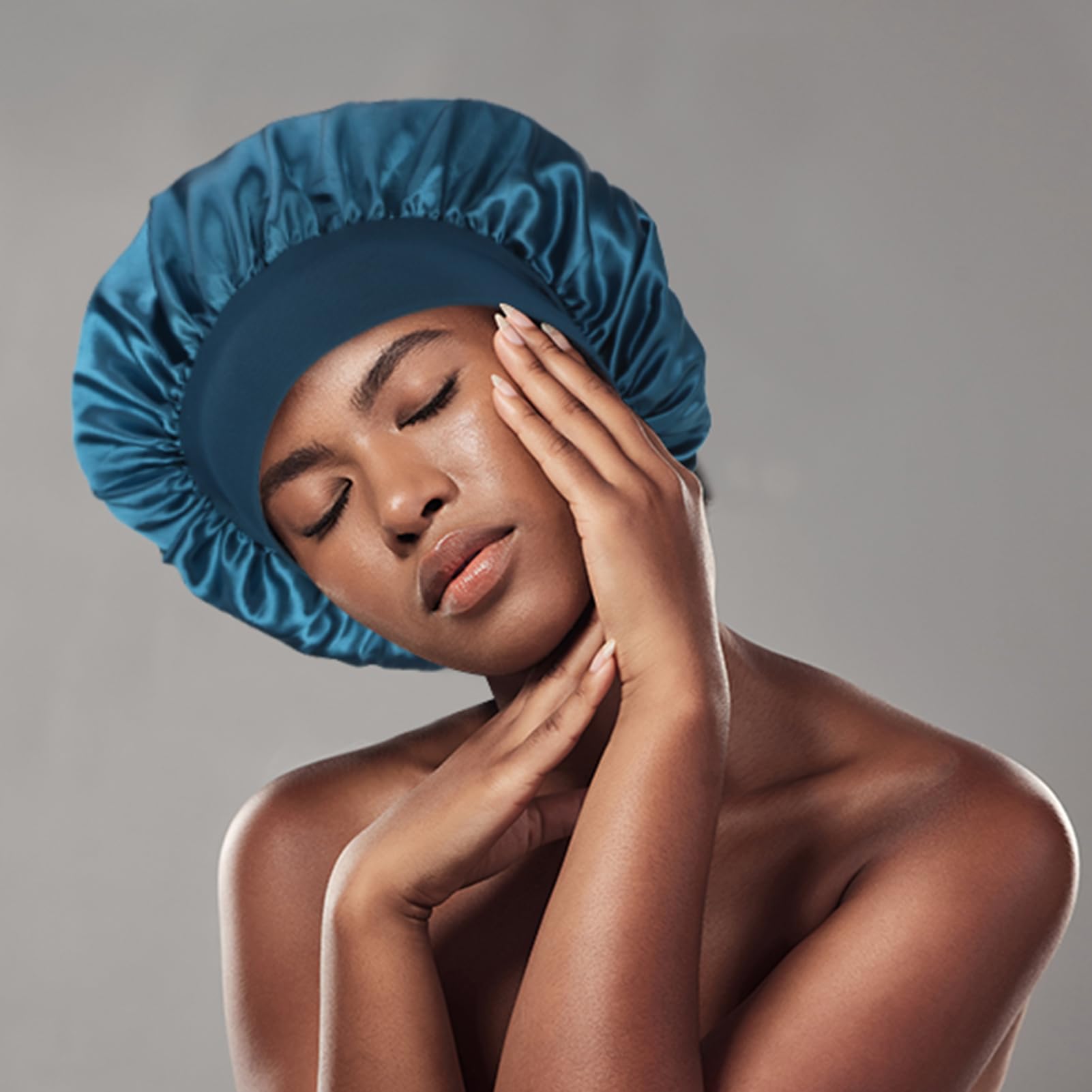 XLSXEXCL 6Pcs Satin Bonnet Silk Bonnet for Sleeping Silk Sleep Cap Satin Silk Hair Bonnets for Sleeping Elastic Band Silk Hair Wrap for Curly Hair Night Cap