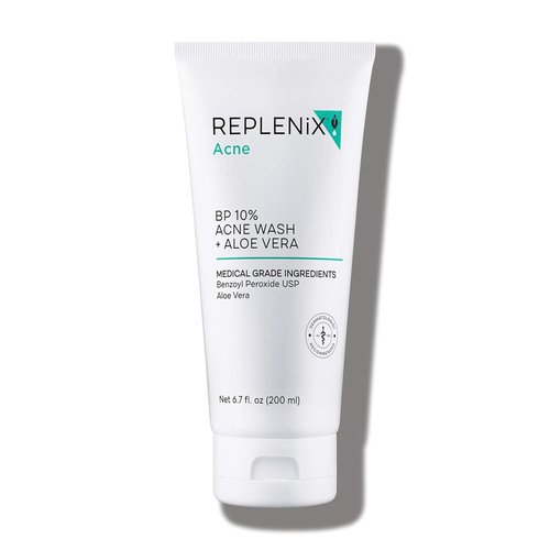 Replenix BP Acne Face Wash - Non-Oily Benzoyl Peroxide Cleanser for Acne-Prone Skin | 6.7 Fl Oz
