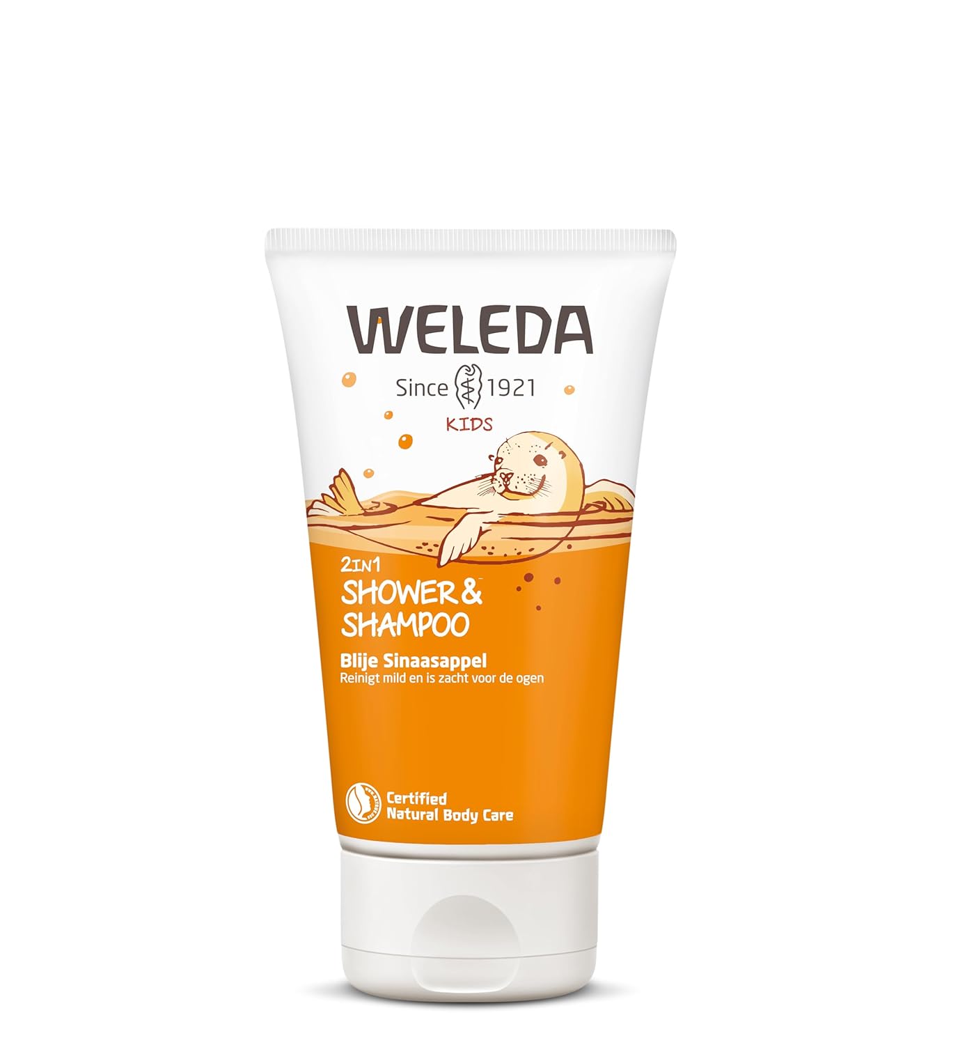 Weleda Kids 2 In 1 Happy Orange Shower Gel - Gentle Cleansing & Nourishing, 150 ML