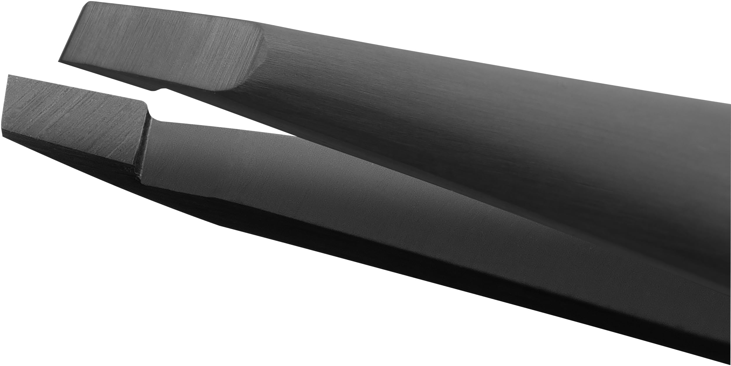 ZWILLING Tweezer (slanted tip, removal of eyebrow hair and splinters, extended handle width, hypoallergenic), Premium, Black, 4 inch