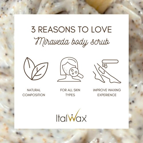Miraveda by Italwax Tropic Scrub - Exfoliating Coconut Shell Scrub - 250ml for All Skin Types
