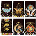 Moon Witchy Kitchen Towels Set of 6 - Boho Farmhouse Microfiber Dish Cloths