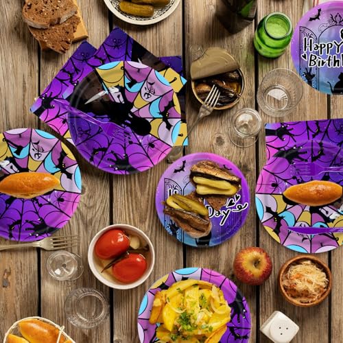 Purple Wednesday Themed Birthday Party Supplies Set for Kids - Serves 20 Guests