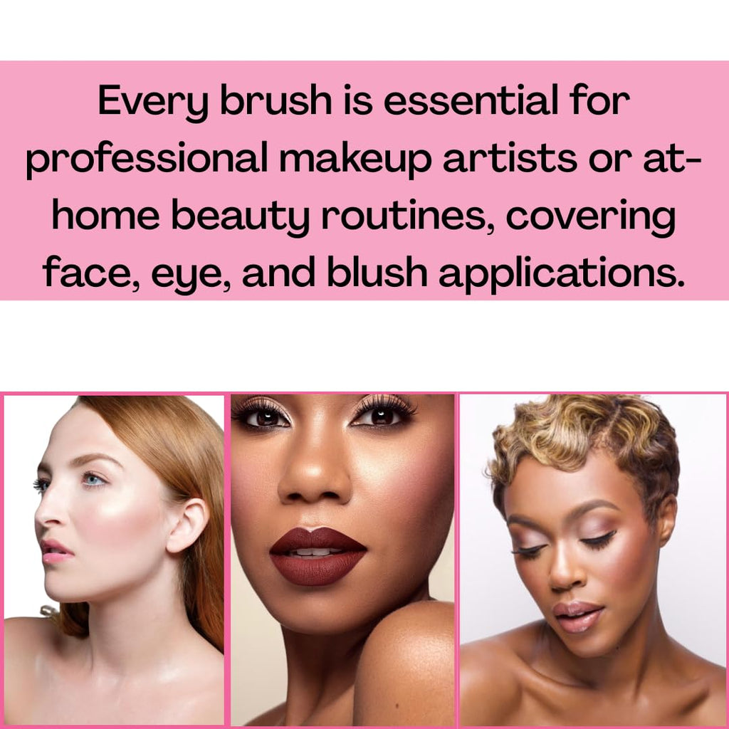Yani’s Aesthetic 25-Piece Professional Makeup Brush Set for Face & Eyes - Premium Nano-Wool & Vegan Bristles - Blending, Contouring & Foundation Brushes - Natural Birch Wood Handles