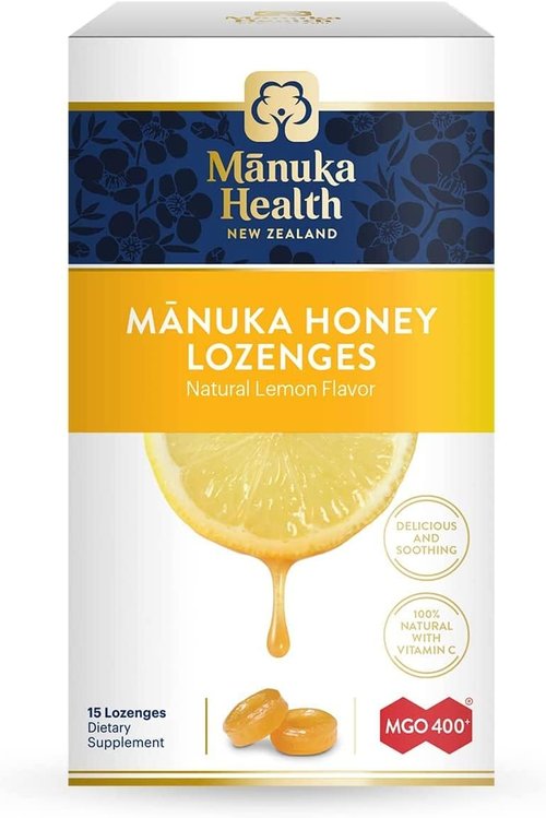 Manuka Health Manuka Honey Lozenges - 15 Lemon-Flavored Lozenges for Immune Support with Raw Honey & Vitamin C