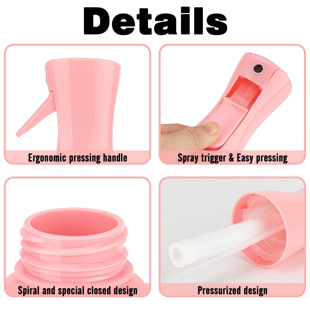 Zuhose Spray Bottle for Hair pink 2pack