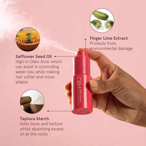 O&M Thique Volumising Powder, Root Lifting Texture Powder, Hair Volume Boost for Women & Men, Dry Styling Formula, Volumizer for Fine Strands, Airless Pump Design, Professional Hair Products, 4.5g
