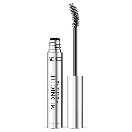 Renee Midnight Mascara - Unique 360-Degree Wand for Clump-Free Volume & Length, Darkest Black