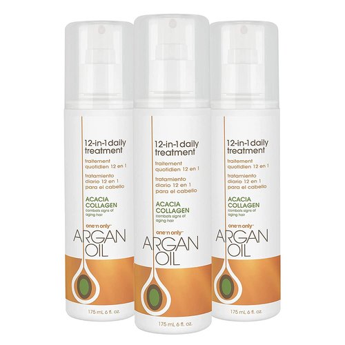 One N' Only Argan Oil 12-in-1 Daily Treatment - Lightweight Frizz Control & Moisturizing, 6 Fl Oz (3 Pack)