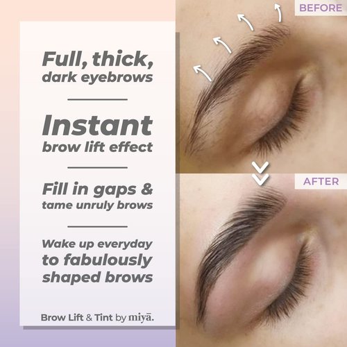 MIYA LASH Lift & Brow Lamination Kit | Black, Voluminous Eyebrows & Eyelashes Color | Professional 8 Weeks Result | LVL, Perm, Laminate | Keratin Brow & Lash Kit With All Tools